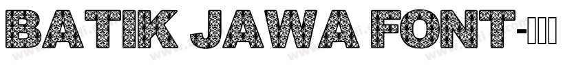 Batik Jawa Font字体转换